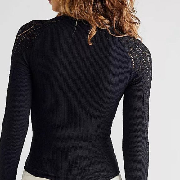 NWOT Free People Freddie Cuff Top Black Extra Small XS - Picture 4 of 5